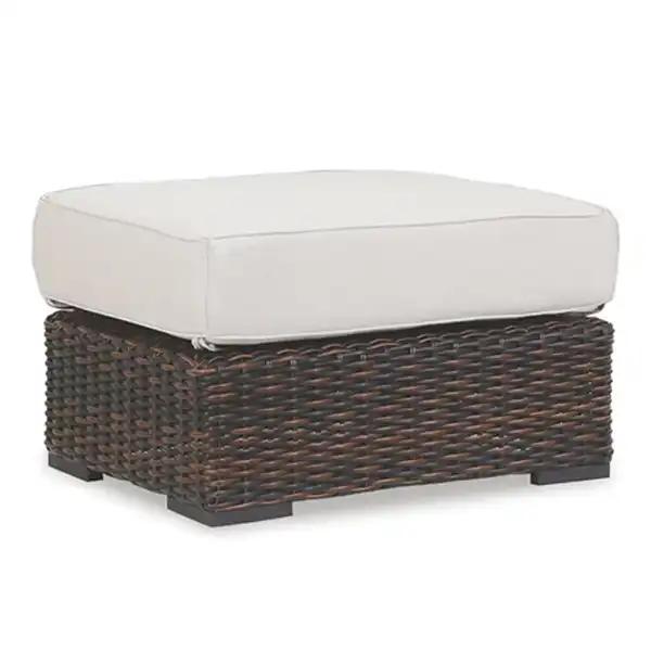 Sunset West Montecito Ottoman - Wicker - SW2501-OTT-FLX-STKIT